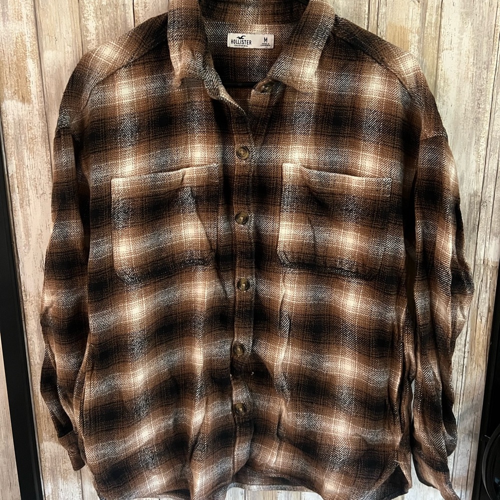 Hollister Women’s Flannel Shacket w/ Pockets